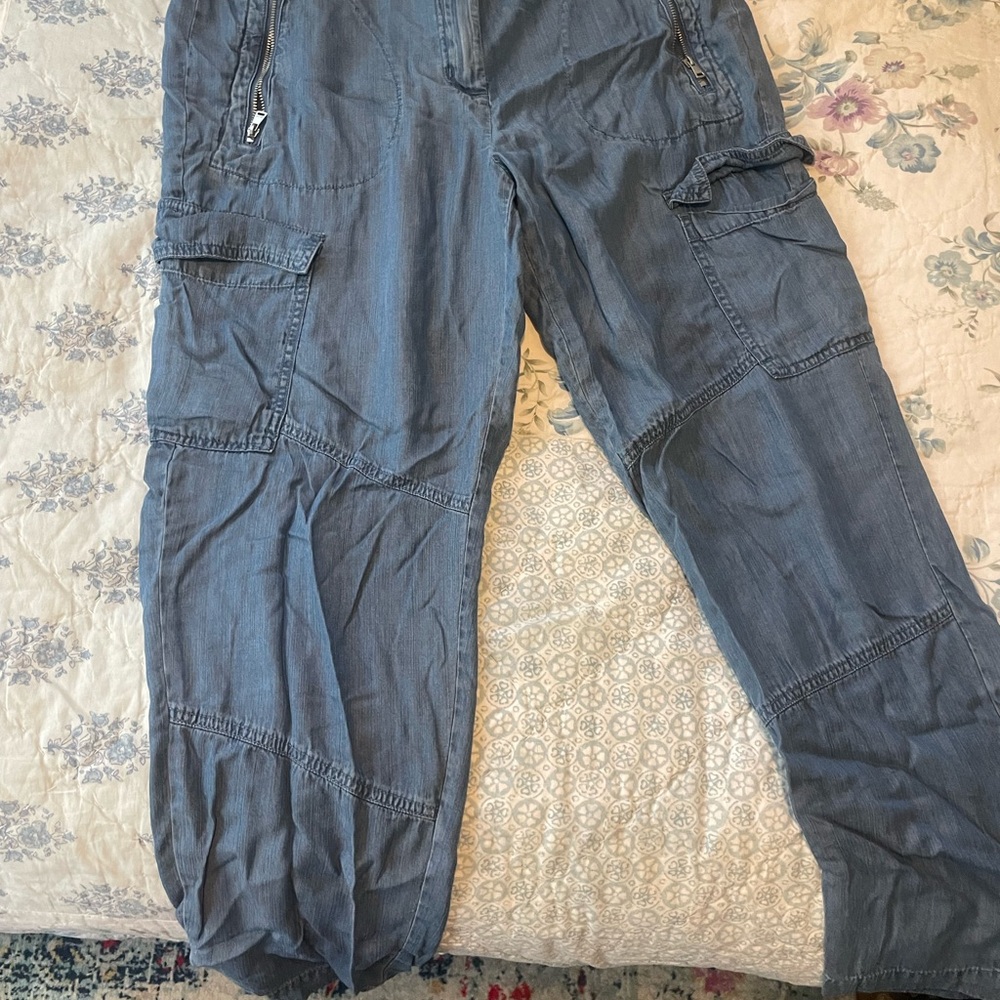 Dkny Blue Relaxed Fit Trousers